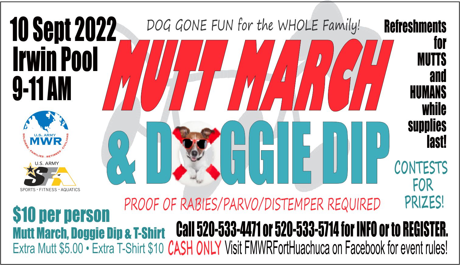 Mutt March & Doggie Dip :: Ft. Huachuca :: US Army MWR