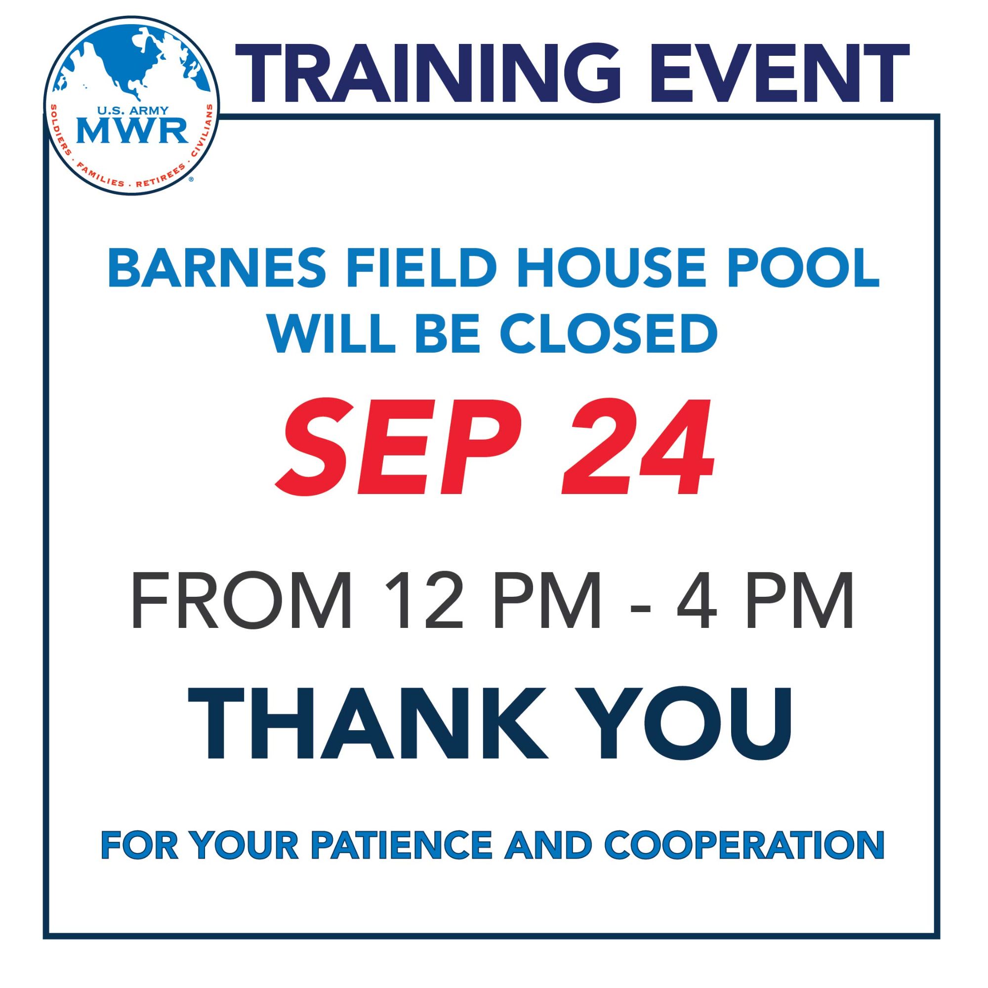 Barnes Pool Closure